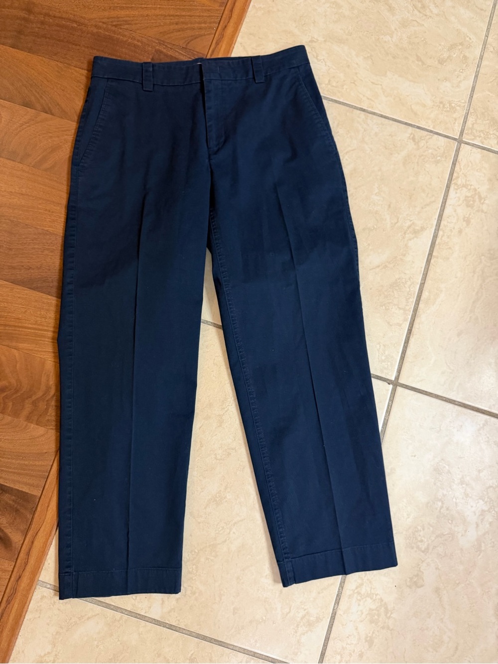 Vince Navy Straight-Chino Pants